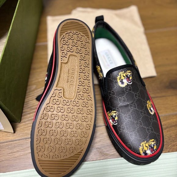 GUCCI  GG SUPREME H2O TIGER FACE TENNIS 1977 '" GUCCI 7 (US 8.5), - Picture 2 of 5